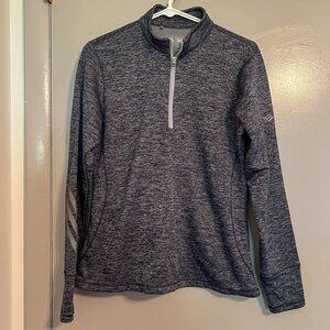 Adidas Women's Golf Brushed Terry Heather Quarter-Zip Pullover Size M